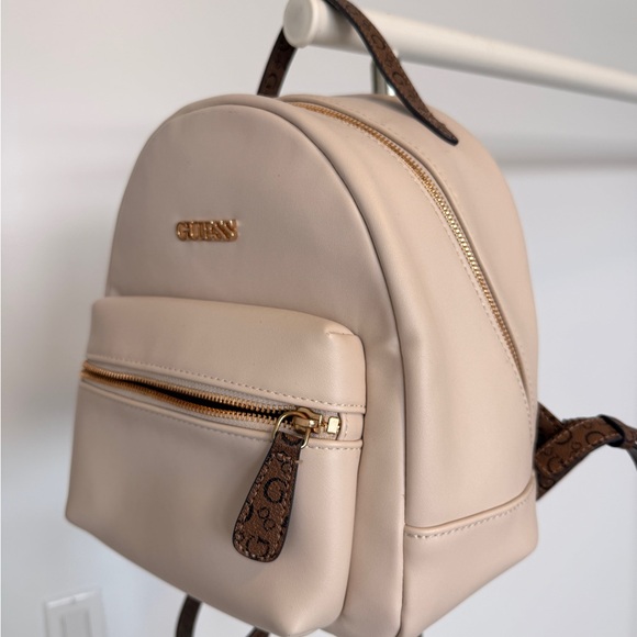 Guess Beige Backpack with Gold Accents - Picture 2 of 8